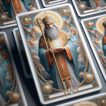 Hyper-realistic abstract Tarot card design, Ai generated image