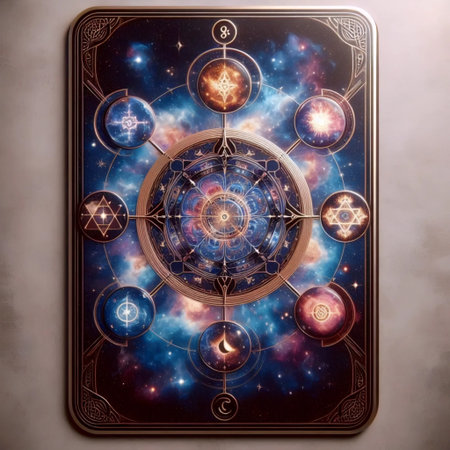 Hyper-realistic abstract Tarot card design, Ai generated image