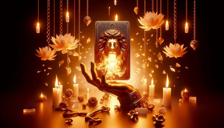 Hyper-realistic abstract Tarot card design, Ai generated image