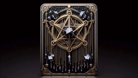 Hyper-realistic abstract Tarot card design, Ai generated image