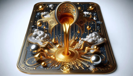 Hyper-realistic abstract Tarot card design, Ai generated imageの写真素材