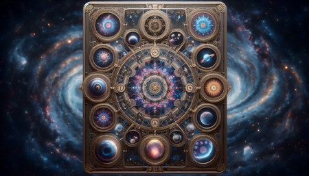 Hyper-realistic abstract Tarot card design, Ai generated imageの写真素材