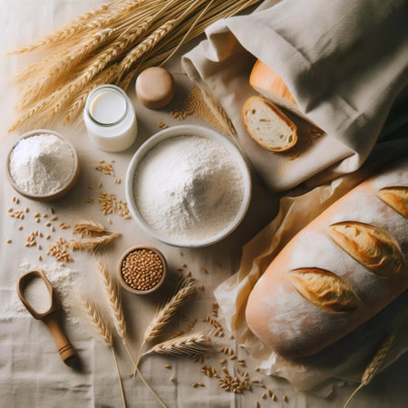 Wheat to bread sequenceの写真素材