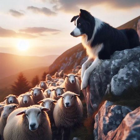 Working farm dogs, Ai generated imageの写真素材