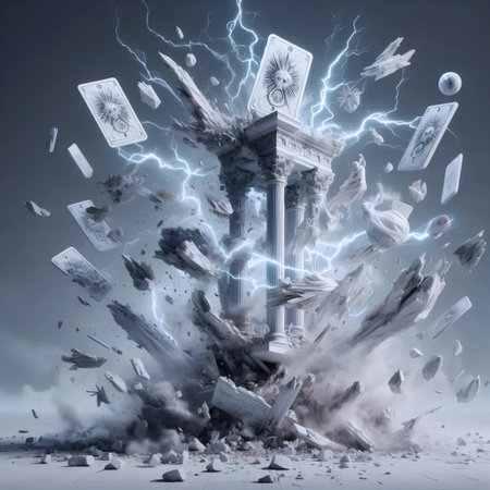 Hyper-realistic abstract Tarot card design, Ai generated imageの写真素材