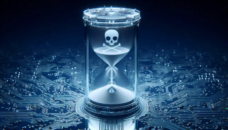 A digital hourglass with hate comments, Ai generated image