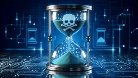 A digital hourglass with hate comments, Ai generated image
