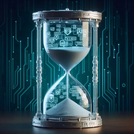 A digital hourglass with comments, Ai generated image
