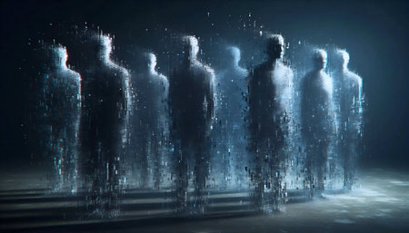 Digital suicide - deleted profiles, Ai generated imageの写真素材