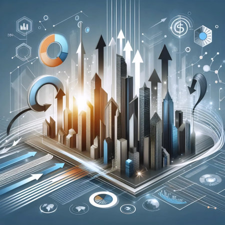 LinkedIn top trends data visualization, AI generated imageの写真素材