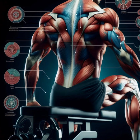 Fitness anatomy chart, Ai generated imageの写真素材