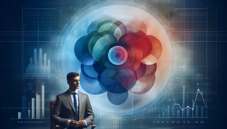 Blended Venn diagram, Ai generated image