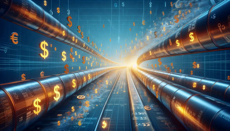 Revenue pipeline, Ai generated imageの写真素材
