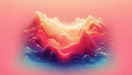 Geographic heat map, Ai generated image