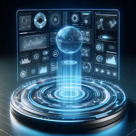 A floating smart monitor, Ai generated image