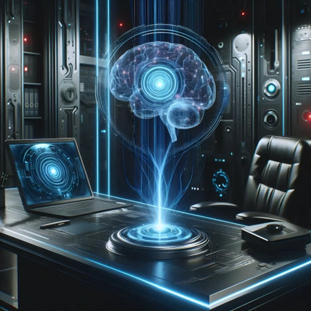 A neural interface headset, Ai generated image
