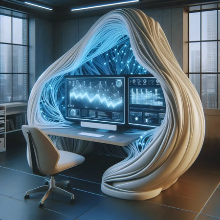 A glowing data pod, Ai generated image