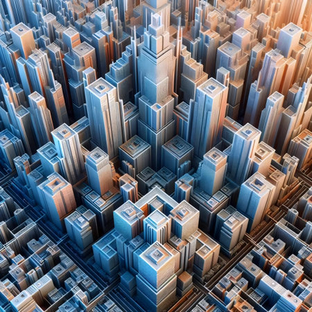 A fractal economic growth diagram, Ai generated imageの写真素材