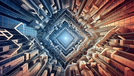 A fractal economic growth diagram, Ai generated imageの写真素材