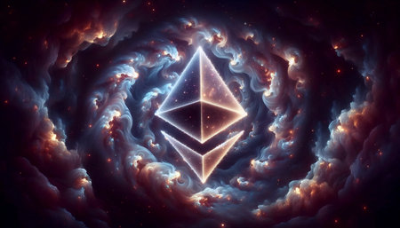 An Ethereum galaxy, Ai generated image