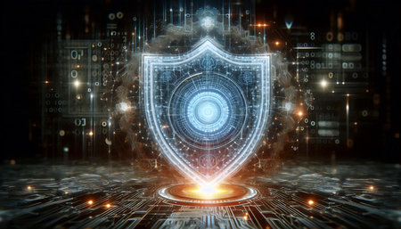 Quantum encryption shield, Ai generated image