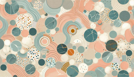 A modern terrazzo fabric print, Ai generated image