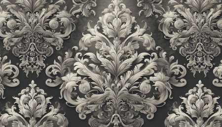 A delicate damask fabric pattern, Ai generated image