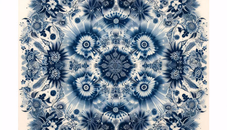 A Japanese shibori fabric pattern, Ai generated imageの写真素材