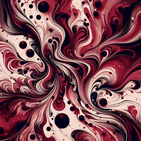 A abstract liquid ink fabric design, Ai generated image