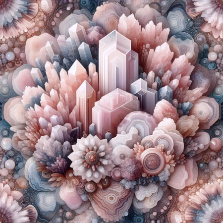 A abstract mineral fabric pattern, Ai generated image