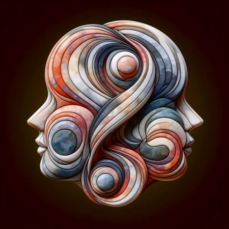 A non-binary family sculpture, Ai generated image