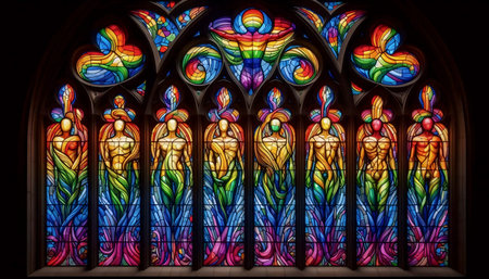 A stained glass identity, Ai generated image