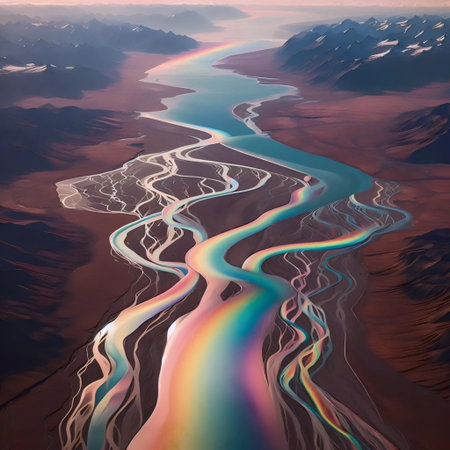 A prismatic identity river, Ai generated image