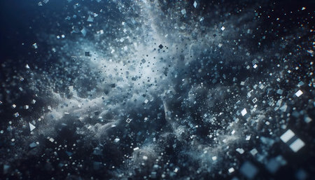 Digital Snowstorm - Abstract Winter Visualization