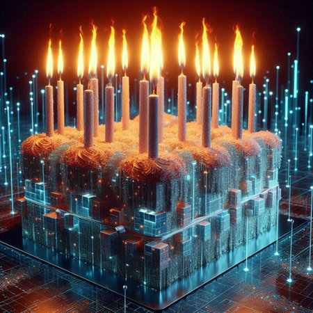 Binary Birthday - Futuristic Celebration