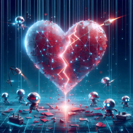 Glitch Valentine - Digital Love Concept