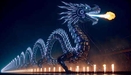 Cyber Lunar New Year - Robotic Dragon Paradeの写真素材