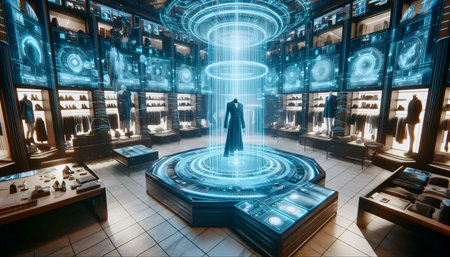 NFT Fashion Showroom, AI generated image