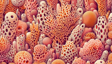 A coral reef wallpaper, Ai generated imageの写真素材