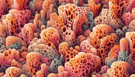 A coral reef wallpaper, Ai generated imageの写真素材