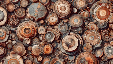 A petrified wood wallpaper, Ai generated image