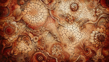 A cracked earth wallpaper, Ai generated image
