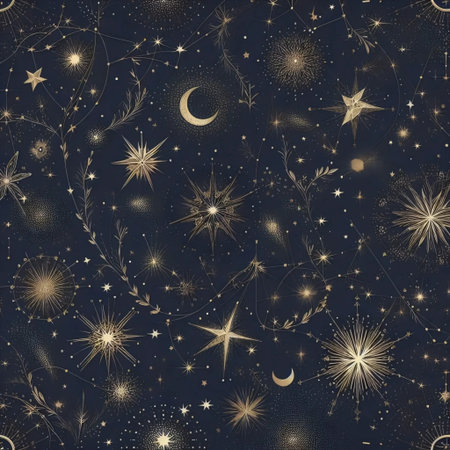 A celestial constellation wallpaper, Ai generated image