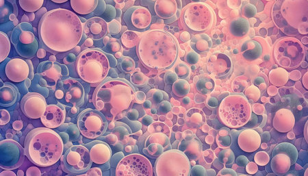 A microscopic cellular wallpaper, Ai generated image