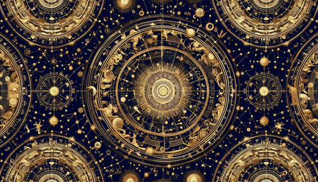 A celestial star chart wallpaper, Ai generated image
