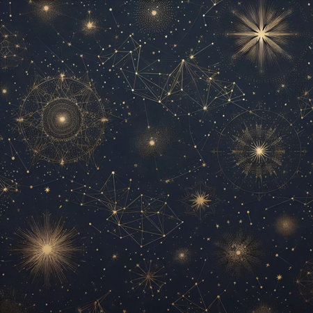 A celestial constellation wallpaper, Ai generated image
