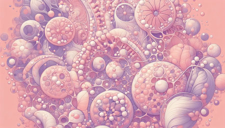 A microscopic cellular wallpaper, Ai generated image