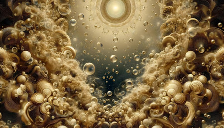 A champagne bubble wallpaper, Ai generated image