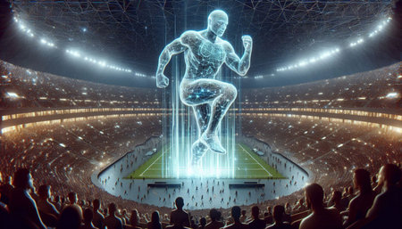 Virtual NFT concert, AI generated imageの写真素材