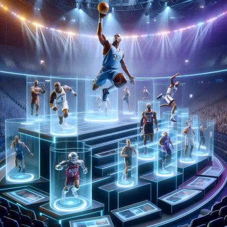 NFT sports highlights, AI generated imageの写真素材